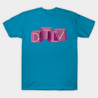 Downtown Las Vegas DTLV Retro Pink T-Shirt